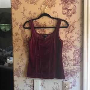 Red velvet camisole